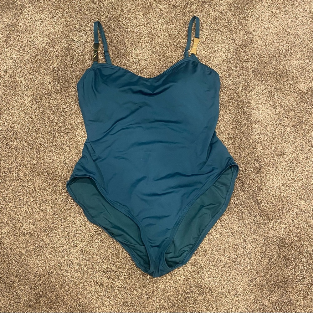 Kate Spade, dark teal one piece, size XL